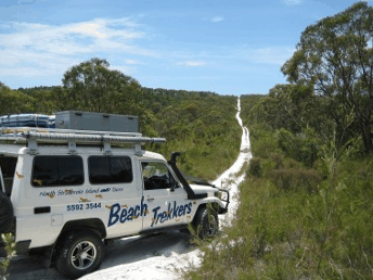 Beach trekkers North Stradbroke Island - E Caravan Parks