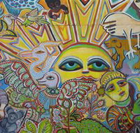 The Painting of Life by Mirka Mora - E Caravan Parks