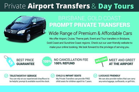 Private Brisbane Airport Family Transfers- Brisbane Airport To Surfers Paradise - E Caravan Parks 1