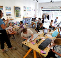 Design on a Skate Deck in an Art Gallery Workshop in Newcastle - E Caravan Parks